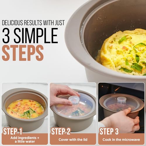 27oz Platinum Silicone Microwave Steamer Pot with Handle & Lid (27oz / Butter Yellow)
