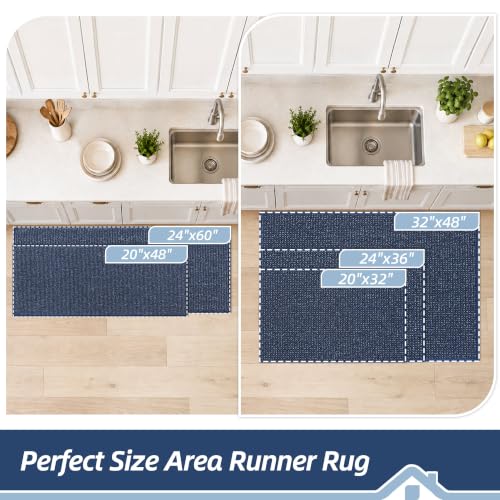Kitchen Runner Rugs 24"x60" (Blue / 24" X 60" (Rectangular))