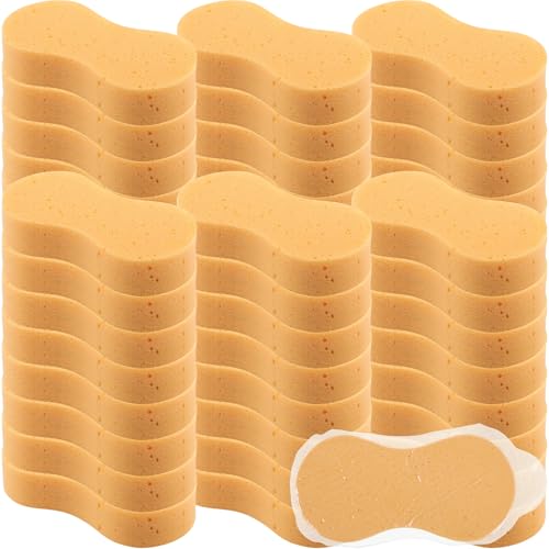 48 Pack Car Wash Sponges Large Sponges Bulk Big All (Earthy Yellow)