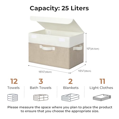 Memory Keepsake Storage Box (Khaki & White / Large)