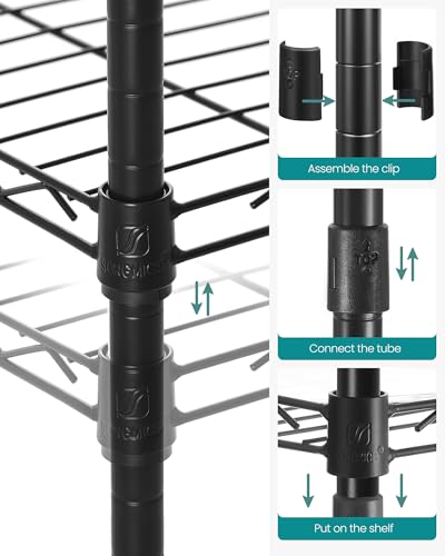 3 Tier Bathroom Shelf (Ink Black + Translucent / 3 Tiers (11.8"W))