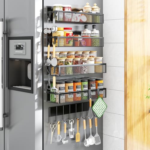 Magnetic Spice Rack for Refrigerator (5 Pack-New)