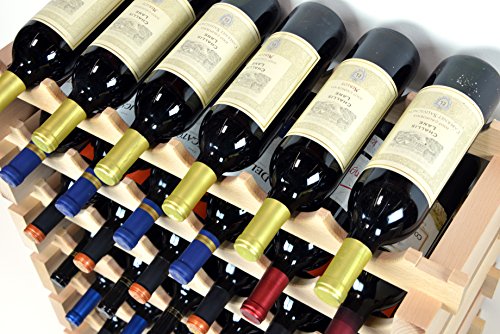 Modular Wine Rack Beechwood 24 (48 Bottles - 8 Rows)