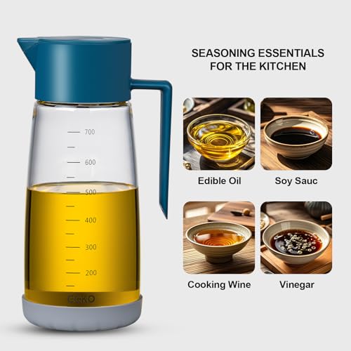 Olive Oil Dispenser Bottle for Kitchen with Leakproof and Dust Cover (Blue)
