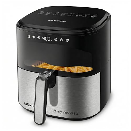 Air Fryer Digital 5.3 Liters (Black and Inox)