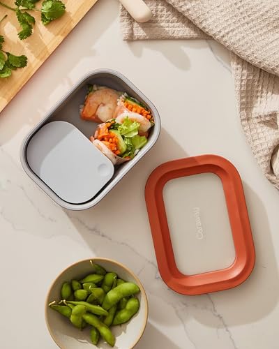 2 Piece Glass Food Storage Container Set (Navy / 2.6 Cup Food Storage (2x))