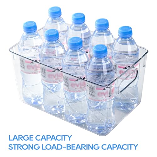 Clear Plastic Storage Bins (4pack 11.2"Lx 7.5"W x 6" H)