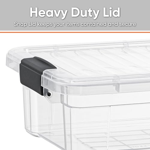 2.3 Quart Clear Plastic Storage Containers with Lids (2.3 Quart)