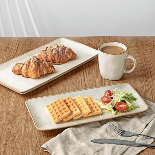 Serving Platters Set of 3 Sizes (Cappuccino White)