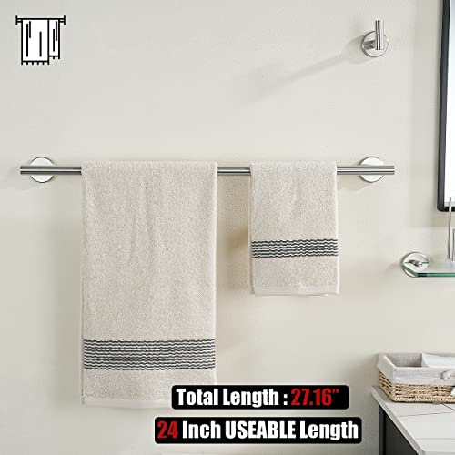 Bath Towel Bar (Brushed / 27 Inch (2 Pack))