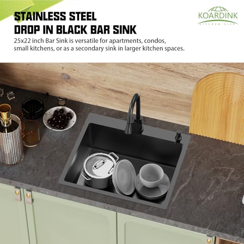 Black Kitchen And Bar Sink (25x22 Black)