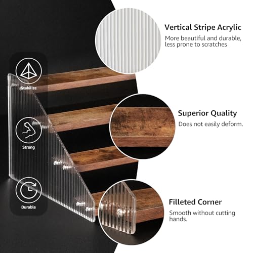 Tiered Spice Rack (Rustic Brown 4 Tier 12")