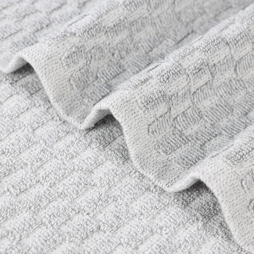 Juno Viscose Cotton Blend Medium Weight Towels (6 Piece Towel Set / Platinum)