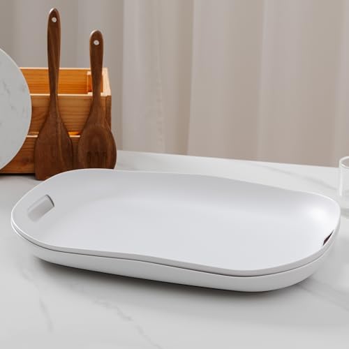 Extra Large Serving Platter (Matte White Serving Tray)