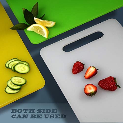 Plastic Utility Cutting Board with Handles (Yellow)