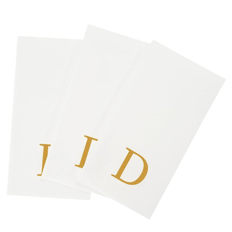 Gold Letter D Monogram Linen (Gold / 2000 Count / D)