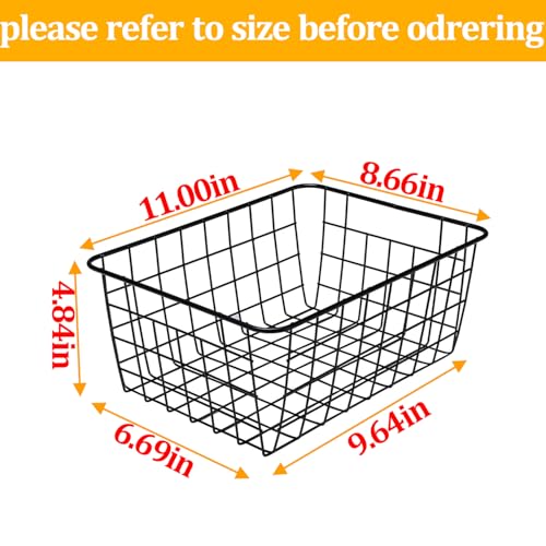 Wire Baskets with Handles (Black4 / Medium)