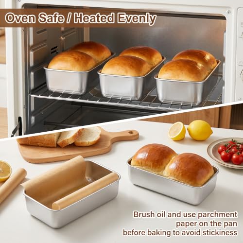 9x5Inch Loaf Pan for Bread Baking (Silver / Medium)