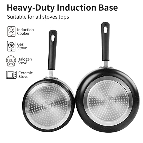 Nonstick Saucepan Set (Black / 2+3 sets)