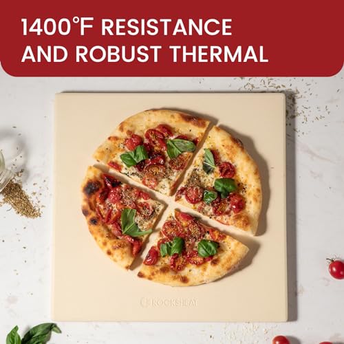 13.2" x 13.2" x 0.4" Square Cordierite Pizza Baking Stone Perfectly Compatible for Ooni Koda & Fyra 12 (13.2" x 13.2" x 0.4")
