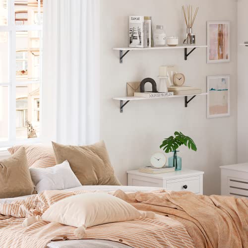 Long Wall Shelves (White / 39.4 Inch)