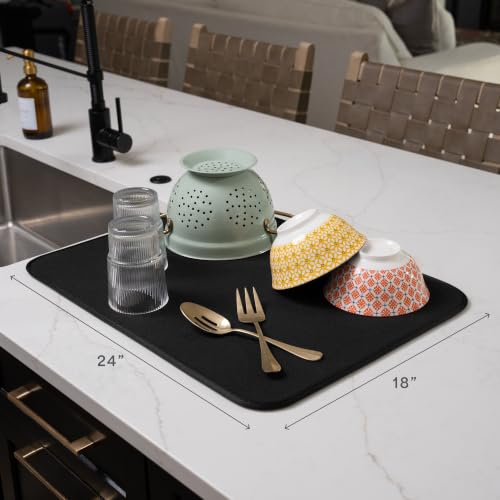 Dish Drying Mat (Black / 18" x 24")