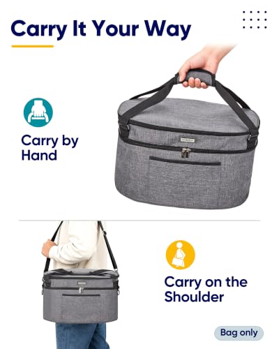 Slow Cooker Bag for Crock (Grey / 6 Quarts)
