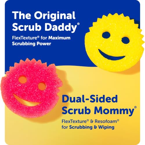 Scrub Mommy Kitchen Sponges for Dishes & Wiping Spills (7 Count (Pack of 1) / Exclusive Scrub Mommy)