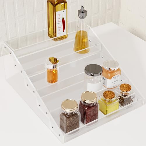 Spice Rack Organizer For Cabinet (Widen-5 Tier - inner width 3'')
