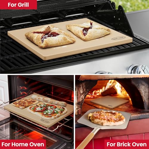 20 x 16 Inch Extra Large Pizza Stone for Oven and Grill (20" x 16" Rectangular)