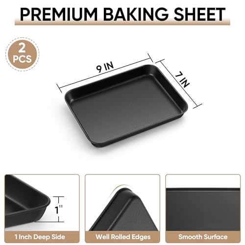 Baking Sheet Set of 2 (9x7x1 Inches)