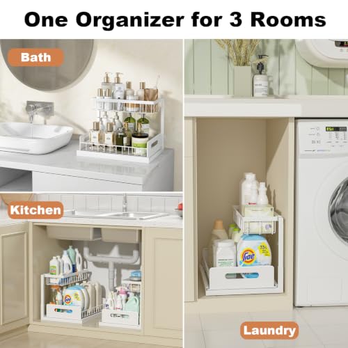 Under Sink Organizer (White / 2 Pack)