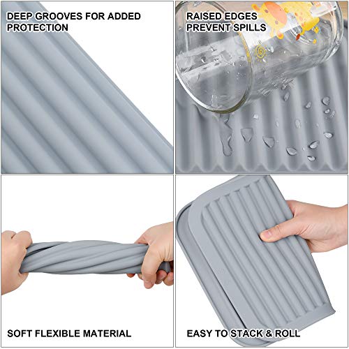 Silicone Trivets for Hot Dishes (Light Grey)