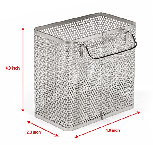 Kitchen Utensil Chopsticks Perforated Holder with Hooks (Small Rectangle)