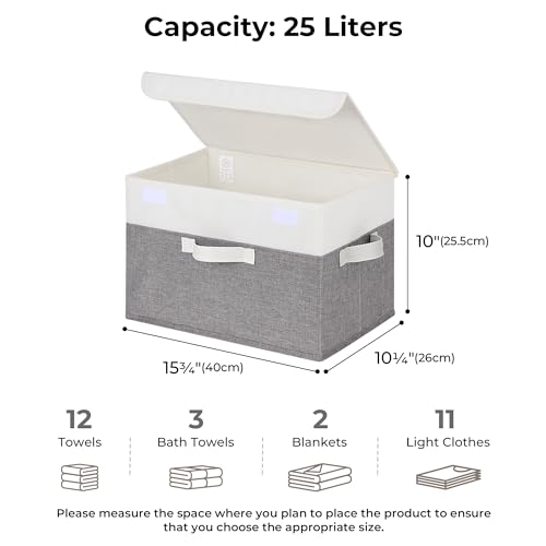 Memory Keepsake Storage Box (Gray & White / Large)