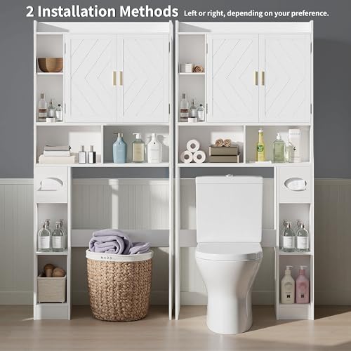 Over The Toilet Storage Cabinet (32.3 inches x 7.8 inches x 70.2 inches)