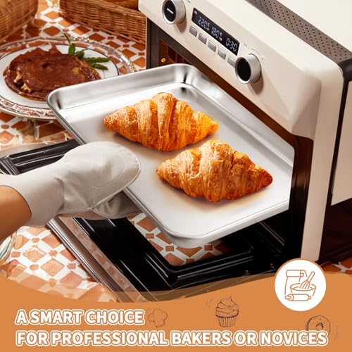 Stainless Steel Baking Sheet Pan Set of 2 (10 inch)