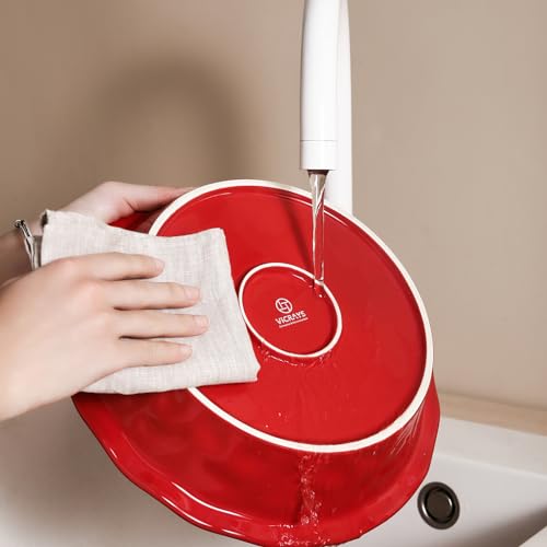 Ceramic Pie Pan for Baking (Scarlet Red)