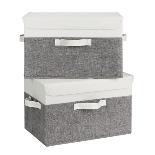 Memory Keepsake Storage Box (Gray & White / Large)
