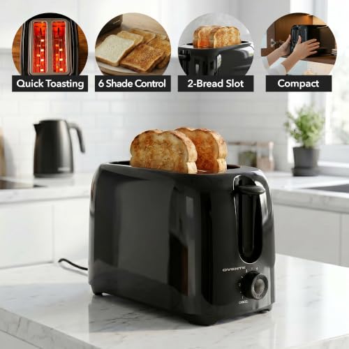 Electric 2 Slice Toaster Machine 6 (Black / 2-Slice)