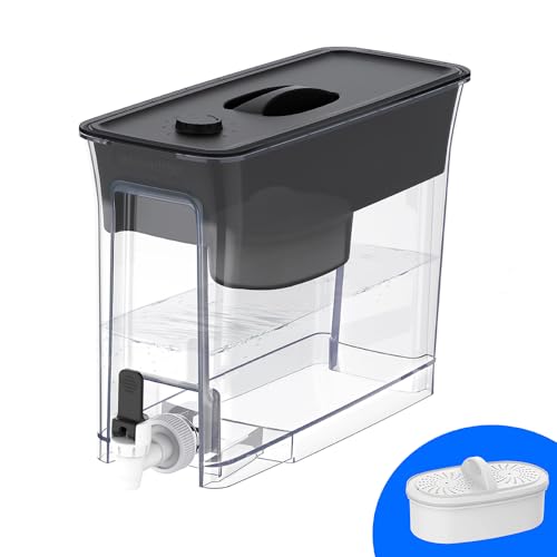 WFD-40L-L Water Filter Dispenser, 35-Cup Large Capacity, Black (Black)