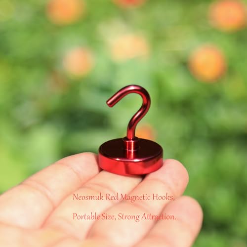 Magnetic Hooks (Red / 1.02 inches)