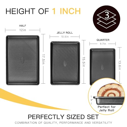 Cookie Sheets for Baking Nonstick (Dark Gray (Carbon Steel))