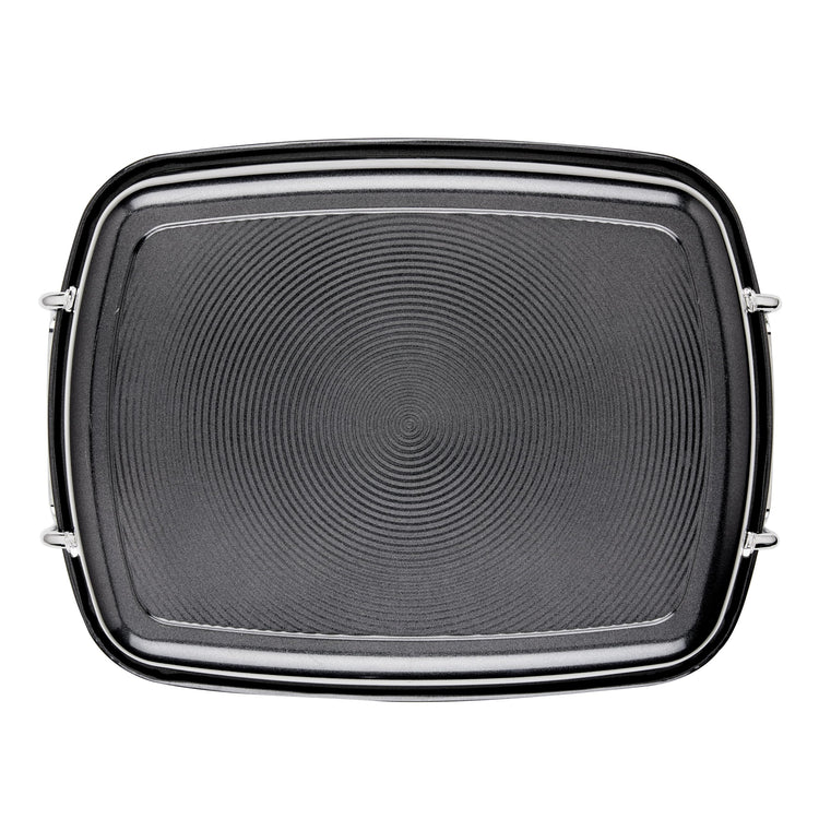 Ultra Lasting Nonstick Roasting Pan with Rack (17 Inch x 13 Inch / Easy Serve Rack)