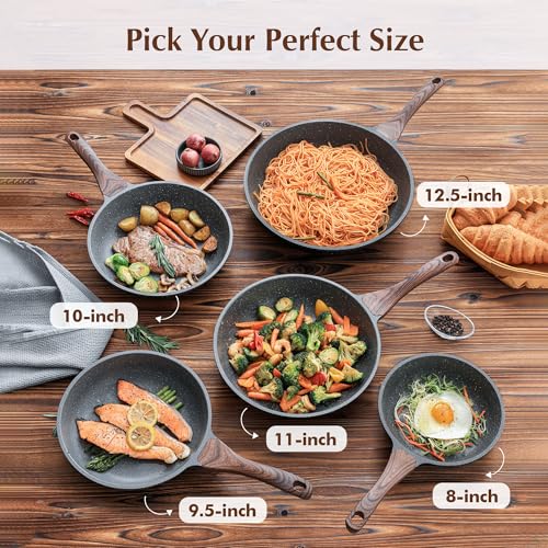 Nonstick Frying Pan Skillet (9.5 Inch / Gray)