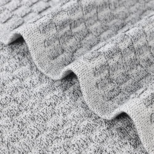 Juno Viscose Cotton Blend Medium Weight Towels (6 Piece Towel Set / Charcoal)