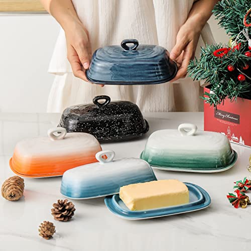 Butter Dish with Lid for Countertop (Sky Blue)