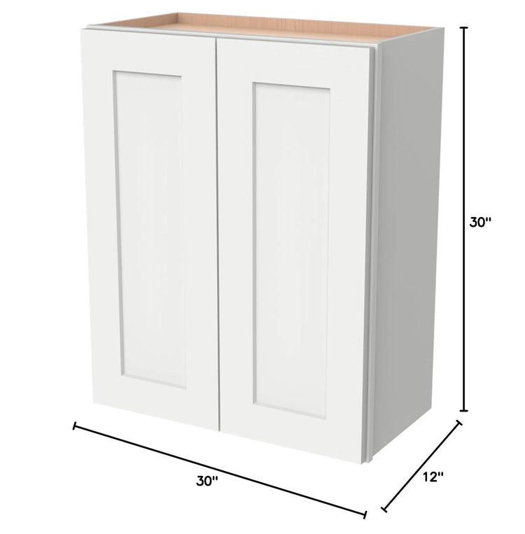 Wall Mounted Cabinet (Origami White / 30" W x 12" D x 30" H)