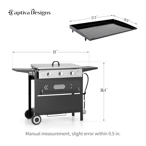 Griddle Propane Gas Grill Detachable Table Top Grill (Free Standing Griddle Grill)