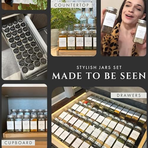 Thick Glass Spice Jars With Labels